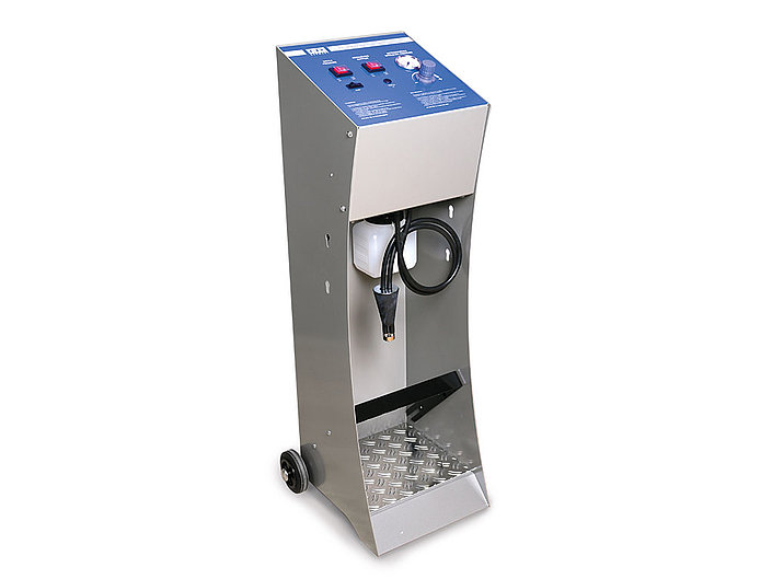 Unidad de purga de frenos (230V, 20L) móvil, con unidad de aspiración