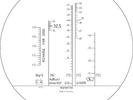  Refraktometer mit 4-fach Skala und LED Beleuchtung