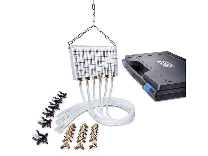 Common rail retourstroomtester voor 6 injectoren