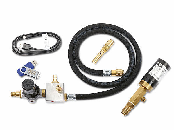 Compression and engine pressure loss tester for petrol and diesel engines Bluetooth®.